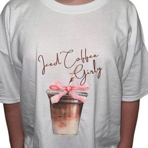 Handmade💋 Womans iced coffee tee shirt